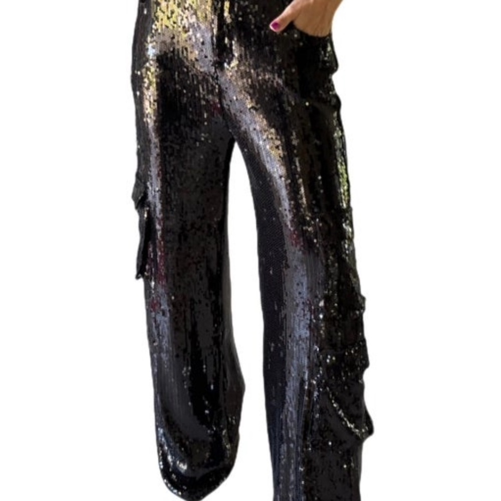 Sequin Black Pants
